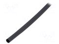 Heat shrink sleeve; glueless,flexible; 3: 1; 6mm; L: 10m; black TE Connectivity CGPT-6/2-0-10