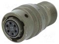 Connector: circular; plug; female; PIN: 6; PT/451; 7.5A; 600V; olive AMPHENOL AIR PT06A10-6S
