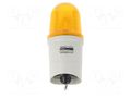 Signaller: lighting-sound; 10÷30VDC; LED; amber; IP65; Ø97x218mm QLIGHT QAD100H-12/24-A