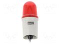 Signaller: lighting-sound; 10÷30VDC; LED; red; IP65; Ø97x218mm QLIGHT QAD100H-12/24-R