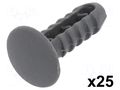 Trim clip; 25pcs; Fiat; OEM: 14591887; L: 25.3mm; polyamide; push-in ROMIX RX-10074