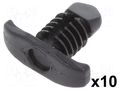 Gasket clip; 10pcs; Ford; L: 10.7mm; polyamide; black; Øhead: 13.6mm ROMIX RX-10460