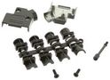 BACKSHELL, D, BLACK, 45DG, 9WAY MHD45ZK-9-BK-K