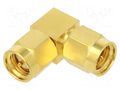 Coupler; SMA male,both sides; angled 90°; 50Ω; PTFE; gold-plated AMPHENOL RF 132339