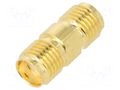 Coupler; SMA female,both sides; straight; 50Ω; PTFE; gold-plated AMPHENOL RF 132169