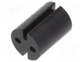 Spacer sleeve; LED; Øout: 4.8mm; ØLED: 3mm; L: 6.4mm; black; UL94HB DREMEC DR8GE04V80350