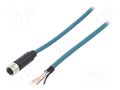 Connector: M12; plug; female; PIN: 8; straight; X code-ProfiNET BULGIN TPU12FBF08XCL050PU