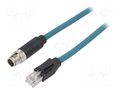 Cable: for sensors/automation; PIN: 8; female; X code-ProfiNET BULGIN TPU12FBF08XRJ010PU