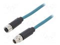 Cable: for sensors/automation; PIN: 8; 1m; 48V; 500mA; IP67; male BULGIN TPU12FIM08XFB010PU