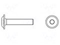 Screw; with flange; M10x30; 1.5; Head: button; hex key; HEX 6mm KRAFTBERG K10X30ISO7380-2-A2