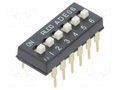 Switch: DIP-SWITCH; Poles number: 6; ON-OFF; 0.1A/24VDC; Pos: 2; THT TE Connectivity 1825057-5