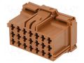 Connector: wire-wire; plug; female; JPT; PIN: 21; for cable; brown TE Connectivity 1-967625-1