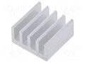 Heatsink; silver; 13x13x7mm; aluminium; thermal adhesive tape DFROBOT DF-FIT0191