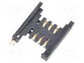 Connector: for cards; SIM; without ejector; SMT; gold flash; PIN: 6 ATTEND 115J-ACO0