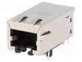 Connector: RJ45; socket; PIN: 8; shielded,PoE; 8p8c; THT; angled BEL FUSE 0813-1X1T-57-F