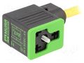 Valve connector; plug; Type: B; PIN: 3; 10mm; female; 24VDC; 4A; 24VAC MURRELEKTRONIK 7000-10021-0260500