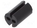 Spacer sleeve; LED; Øout: 4mm; ØLED: 3mm; L: 6.4mm; black; UL94V-0 DREMEC DR8GE04V80517