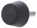 Vibroisolation foot; Ø: 25mm; Shore hardness: 70±5; 374N; 88N/mm ELESA+GANTER DVB6-25-17M6-25-7