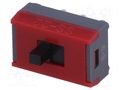 Switch: slide; Pos: 2; DPDT; 0.1A/30VDC; ON-ON; vertical; 10x6x4mm NKK SWITCHES SS22SDP2