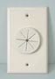 Single Gang Wireport Cable Pass Through Wall Plate with Grommet - White 1GWH-GR1