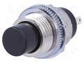 Switch: push-button; Pos: 2; SPST; 2A/250VAC; 2A/30VDC; OFF-(ON) NKK SWITCHES SB4011NOM