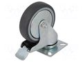 Transport wheel; Ø: 100mm; W: 27mm; H: 134mm; torsional with lock COLSON BDPE-1001-1001
