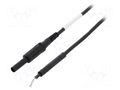 Test lead; 19A; probe tip,banana plug 4mm; Len: 0.5m; black SCHÜTZINGER AL8322ZPK150-SW