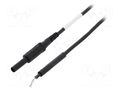 Test lead; 19A; probe tip,banana plug 4mm; Len: 1m; black SCHÜTZINGER AL8322ZPK1100-SW