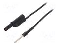 Test lead; 19A; Len: 1m; black; Cond.cross sec: 1mm2 SCHÜTZINGER AL83231100-SW