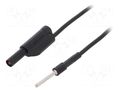 Test lead; 19A; Len: 0.25m; black; Cond.cross sec: 1mm2 SCHÜTZINGER AL8323125-SW