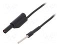 Test lead; 19A; Len: 0.25m; black; Cond.cross sec: 1mm2 SCHÜTZINGER AL8323125-SW