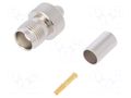 Connector: TNC; plug; female; straight; 50Ω; crimped; for cable TELEGÄRTNER J01011A0044