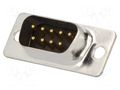 Connector: D-Sub; PIN: 9; plug; male; for cable; soldering; black ENCITECH DM09-SP