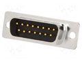 Connector: D-Sub; PIN: 15; plug; male; for cable; soldering; black ENCITECH DM15-SP