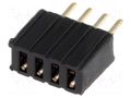 Connector: pin strips; socket; female; PIN: 4; straight; THT; 1.27mm CONNFLY DS1065-07-1X4S8BV