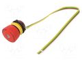 Switch: emergency stop; 22mm; Stabl.pos: 2; NC; red; LED; 5A/250VAC EAO 84-5021.2B40
