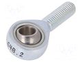 Ball joint; M12; 1.75; right hand thread,outside; PTFE,steel ELESA+GANTER GN648.2-12-M12-W