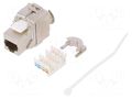 Connector: RJ45; socket; Cat: 6a; shielded,Keystone; 8p8c; metallic LOGILINK LOG-NK4016