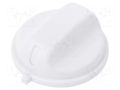 Knob; white; Ø: 20mm; Flange dia: 22mm; THERMO 80 ITALTRONIC IT-C61603000M