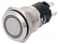 Switch: vandal resistant; Pos: 2; SPDT; 3A/240VAC; 3A/240VDC; blue EAO 82-4151.1124