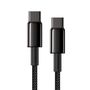 Baseus CATWJ-01 USB-C - USB-C PD QC cable 100W 5A 1m - black, Baseus 6953156232051 6953156232051
