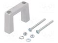 Holder; aluminium; grey; H: 40mm; L: 57.5mm; W: 12.2mm; handle MENTOR MR-3268.1111