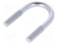 U-bolt; B; 1.25; steel; zinc; Thread len: 25mm; for fixing pipes DROMET D-CB.8..28..58