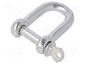 Dee shackle; steel; for rope; zinc; 6mm DROMET D-SK.6