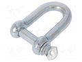 Dee shackle; steel; for rope; zinc; 10mm DROMET D-SK10