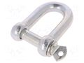 Dee shackle; steel; for rope; zinc; 16mm DROMET D-SK16