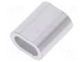 Ferrule; aluminium; for rope; Ørope: 3mm; L: 11mm DROMET D-ZLA.3