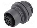 Connector: circular; socket; female; PIN: 8; 10A; 277V; w/o contacts BULGIN PXP6012/08S/CR