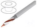 Wire; BiT LiYCY; 2x0.5mm2; shielded,tinned copper braid; PVC BITNER BITNER-S30587