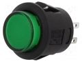 Switch: push-button; Pos: 2; SPST-NO; 1.5A/250VAC; OFF-(ON); green SCI R13523AL05BGL1